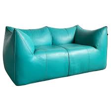 turquoise leather sofa