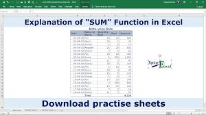 sum function in excel 2