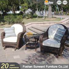Brown Wicker Sofa Set Outdoor Sofa With