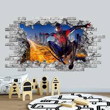 3d Spiderman Wall Decal 3d Wall