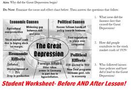 Dirty 30s Causes Of The Great Depression Activity Ppt Worksheet