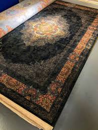 amina black persian rug