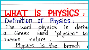 what is physics simple definition of