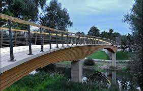 Wooden Bridge Designed For The River