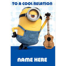 1000+ ideas about happy birthday minions on pinterest. Despicable Me Minions Cool Birthday Card Any Relation Personalise Com