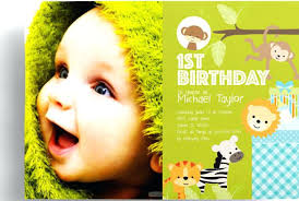 Baby Birthday Invitation Card Template Zoohelp