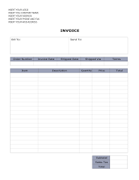 Small Business Invoice Template Free Tagua Spreadsheet Sample