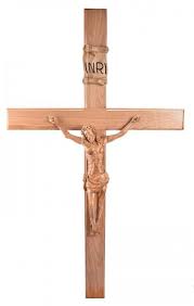 6 Foot Oak And Olive Wood Wall Crucifix