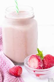 strawberry almond milk protein shake