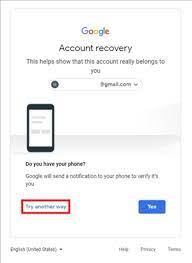 recover gmail pword without phone