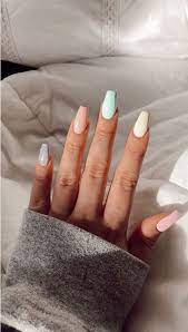 60 pretty acrylic coffin nails for