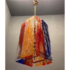 Multicolored Murano Glass Pendant Lamp