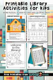 Printable Library Activities Coloring