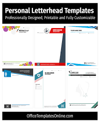 6 free personal letterhead templates