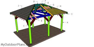 12x16 Hip Roof Pavilion Plans