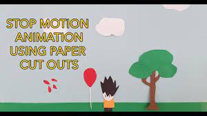 stop motion animation using paper cut