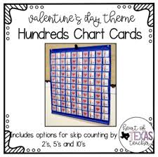 Hundreds Pocket Chart Cards Valentines Day Theme