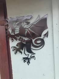 Welsh Dragon Cymru Wall Art Mild Steel