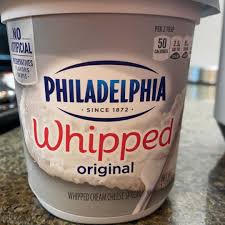 calories in philadelphia whipped cream