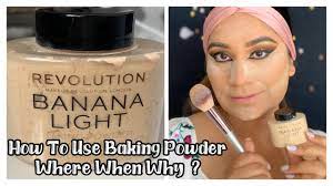 how to use baking powder loose powder