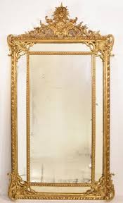 large 19th century gold mirror with