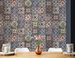 Moroccan Ceramic Tile Wallpaper