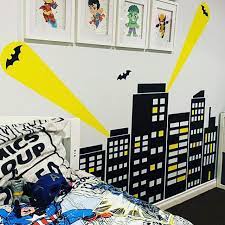 City Skyline Wall Stickers Superhero