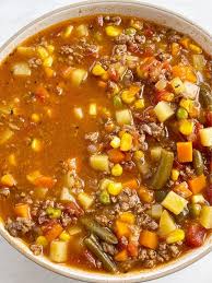 hamburger soup together as family