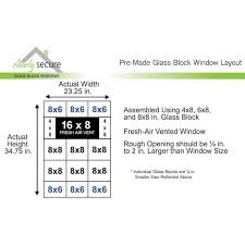 Vented Glass Block Window 2436vic