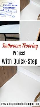 bathroom with quick step flooring