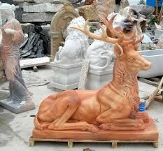 Brown Marble Animal Statue For