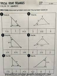 Combo day & very special special right triangles quiz cw: Special Right Triangles Color By Number Special Right Triangle Triangle Worksheet Right Triangle