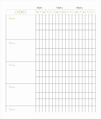 Monthly Chore Chart Template Unique House Cleaning Chart Template