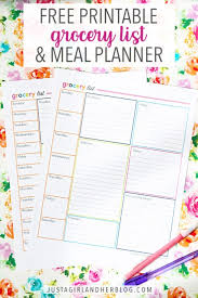 Free Printable Grocery List And Meal Planner Abby Lawson