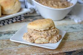 old fashioned sausage gravy baked