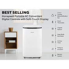 Rated 4.7 out of 5 stars. Honeywell 12 000 Btu Contempo Series Portable Air Conditioner Dehumidifier Fan White Hj2ceswk8 Ppein
