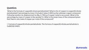 of copper ii nitrate trihydrate