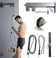 Grasp the rope with a neutral initiate the movement by extending the elbows and flexing the triceps. Amazon Com Home Gyms Diy Wall Mounted Lat Pulley System With Loading Pin Fitness Cable Lat Pulldown Machines For Biceps Triceps Arm Wrist Forearm Training Style 1 Sports Outdoors