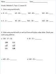 Use the folded paper strip to mark points 0 and 1 above the number line, and. 2nd Grade Eureka Math Module 5 Topic C Lessons 13 18 Worksheets Tpt