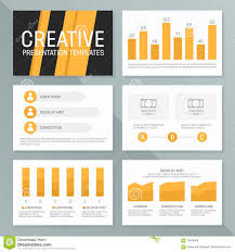 Vector Business Presentation Template Set Graph And Chart