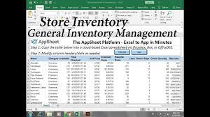 maintain inventory in excel