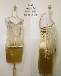 shein gatsby gold silk mini dress