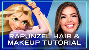 rapunzel hair and makeup tutorial for
