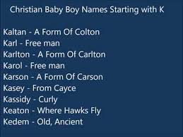 christian baby boy names starting with k
