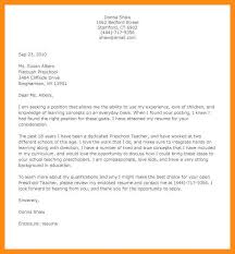Cover Letter For Early Childhood Education Position