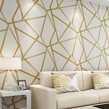 geometric wallpaper for living room