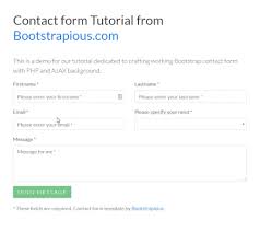 a working bootstrap html php contact