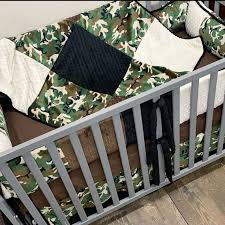 Camo Camoflauge Army Military Crib Set
