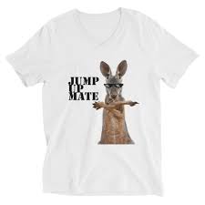 Jump Up Mate Short Sleeve V Neck T Shirt