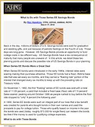 What To Do With Those Series Ee Savings Bonds Pdf